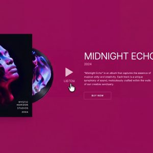 پیش‌نمایش قالب رابط اپلیکیشن «Album App»