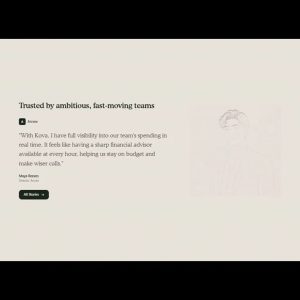 Kova Testimonial