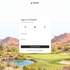 پیش‌نمایش بخش آمادهٔ سایت «Teeshift Login»