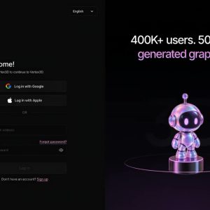 پیش‌نمایش بخش آمادهٔ سایت «Vertex3D Login»