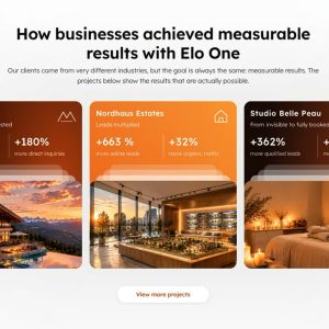 پیش‌نمایش بخش آمادهٔ سایت «Elo One Results»