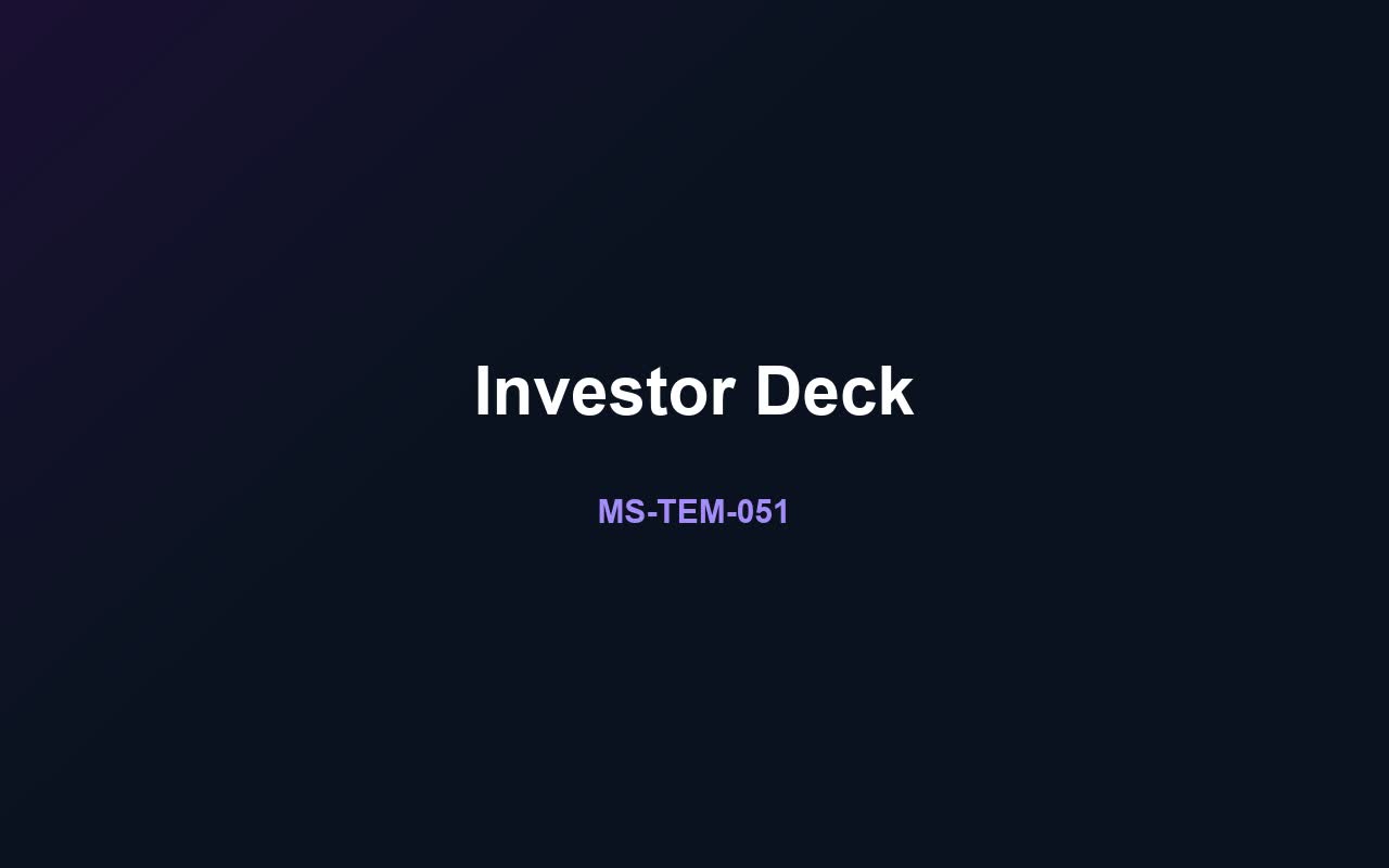 Investor Deck