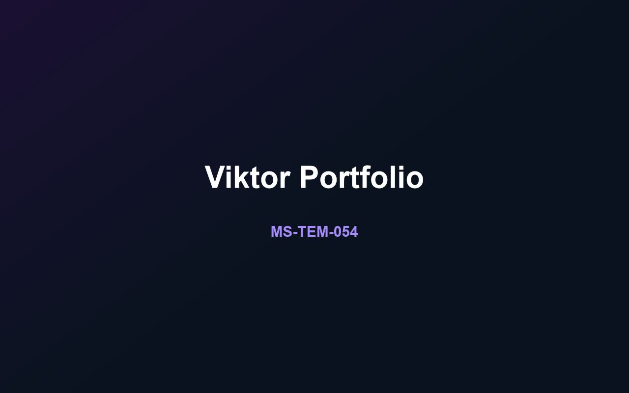Viktor Portfolio