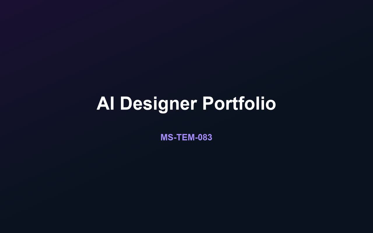 AI Designer Portfolio