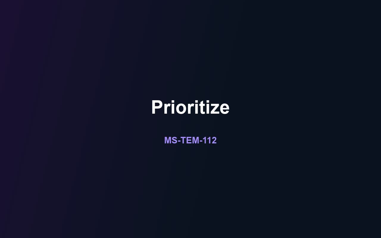 Prioritize