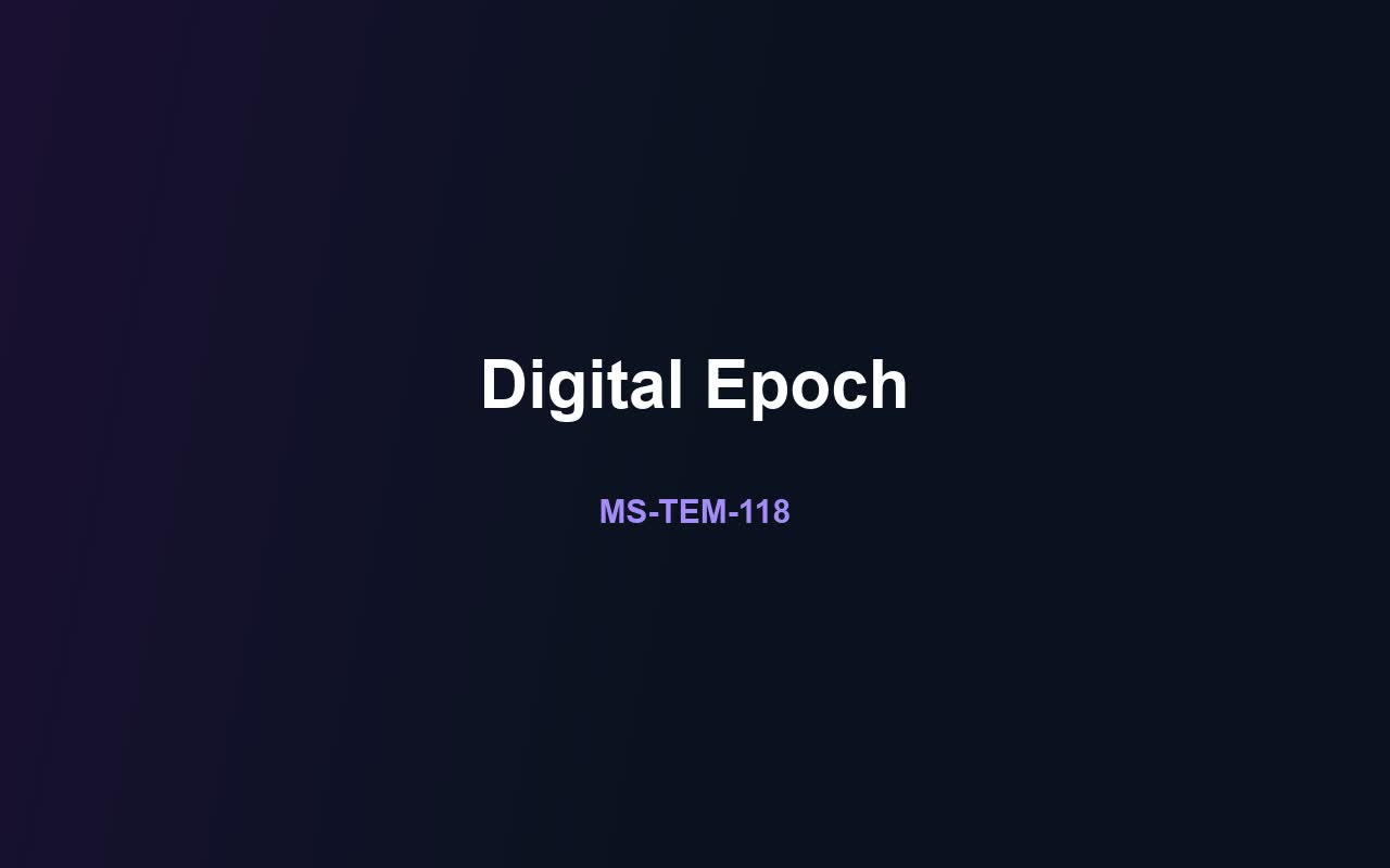 Digital Epoch