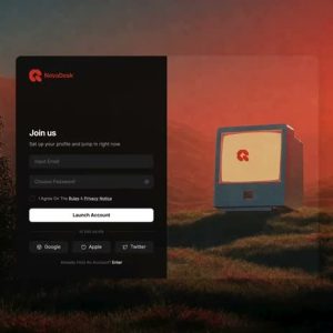 پیش‌نمایش قالب سایت آماده «NovaDesk Signup»