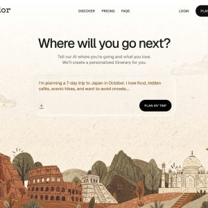 پیشنمایش قالب سایت آماده «AI Trip Planner»