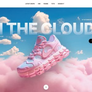 پیش‌نمایش قالب سایت آماده «Cloud Kicks»