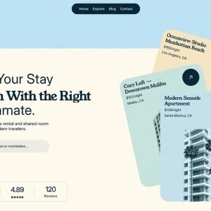 پیش‌نمایش قالب سایت آماده «Find Your Stay»