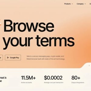 پیش‌نمایش قالب سایت آماده «Vela Terms Hero»