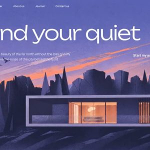 پیشنمایش قالب سایت آماده «Halvøy Nordic Cabin Site»